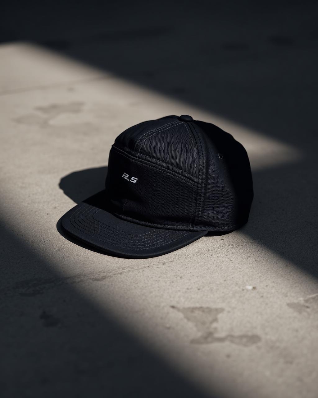 Five-Panel Cap — Black